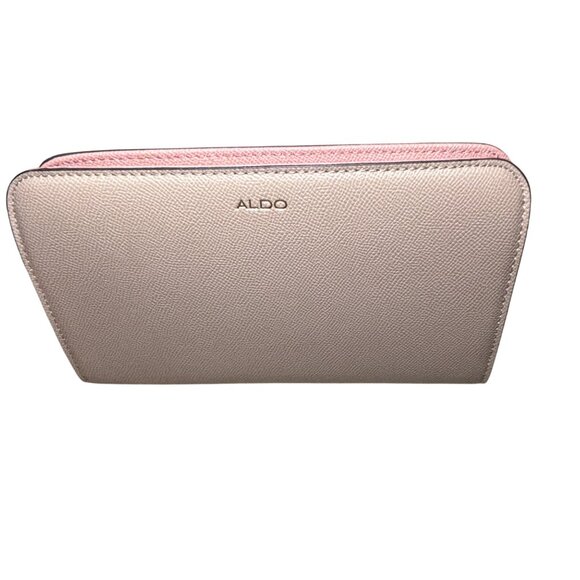 New Aldo Zip-Around Wallet Pocketbook With Multiple Card Slots Pink Beige NWOT - Picture 8 of 11